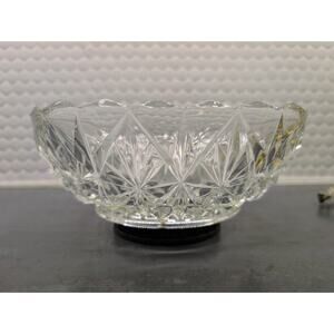 Vintage Hazel Atlas Williamsport 8″ Rounded Square Pressed Glass Bowl 1950s